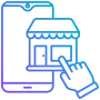 Android App Development India Icon | Mobile Application Services Smartphone with Android app interface showing mobile application services and development in India